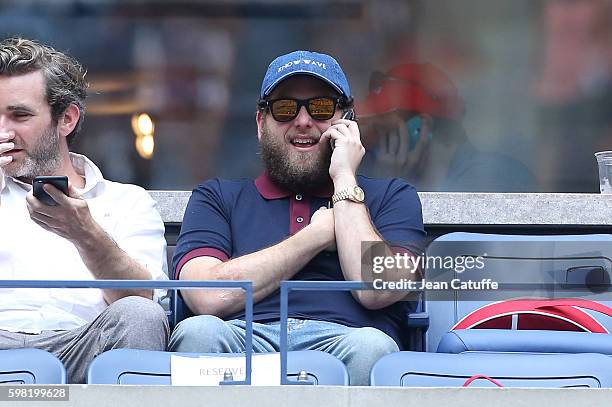 Jonah Hill attends day 3 of the 2016 US Open at USTA Billie Jean King National Tennis Center on August 31, 2016 in the Queens borough of New York...