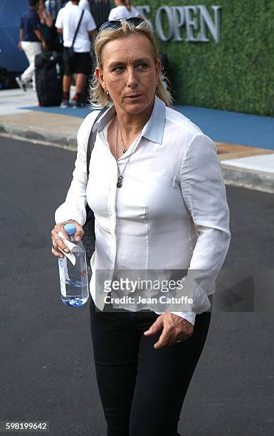 Martina Navratilova attends day 3 of the 2016 US Open at USTA Billie Jean King National Tennis Center on August 31, 2016 in the Queens borough of New...