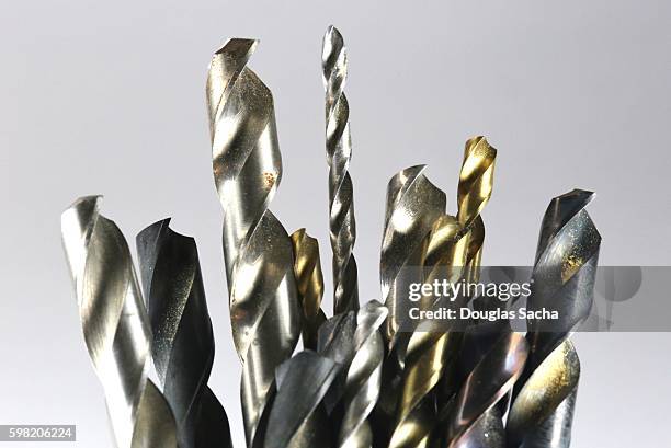 assortment of metal cutting drill bits - ドリル ストックフォトと画像