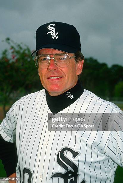 Manager Jeff Torborg of the Chicago White Sox poses for this portrait during Major League Baseball spring training circa 1991 in Sarasota, Florida ....