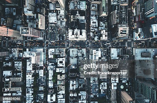 New york city aerial view of the downtown New york city aerial view of the downtown