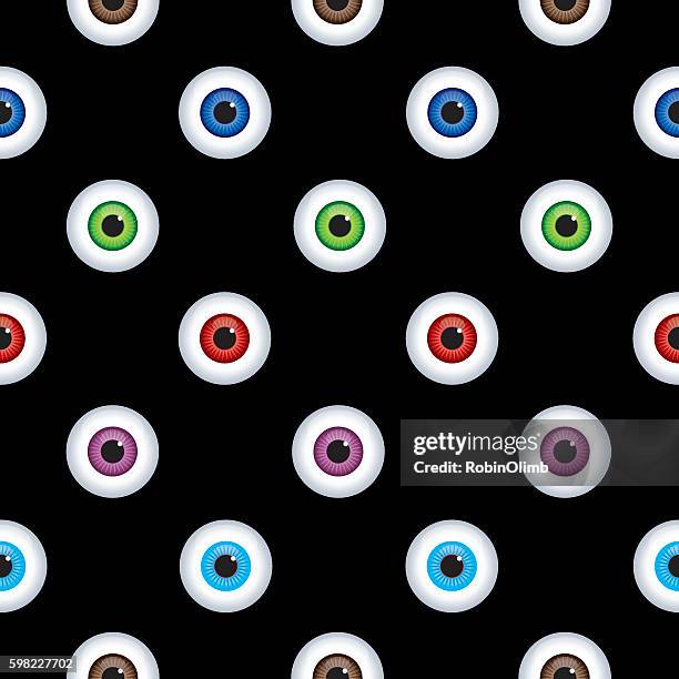 eyes seamless pattern - iris stock illustrations