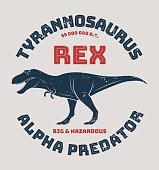Tyrannosaurus rex t-shirt design, print, typography. Vector illustration.