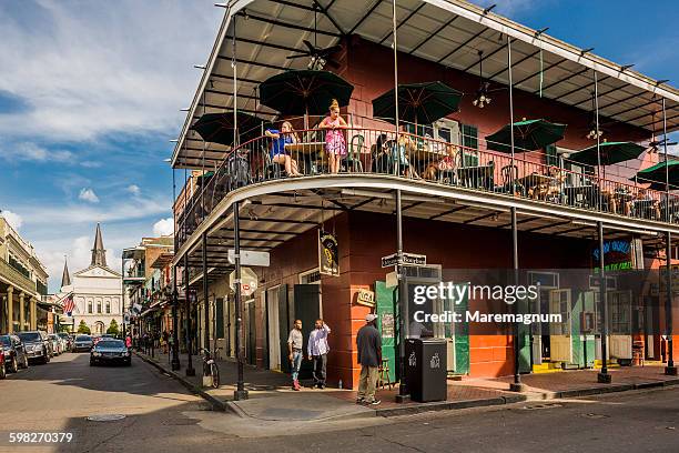 french quarter, typical building - french quarter stock pictures, royalty-free photos & images