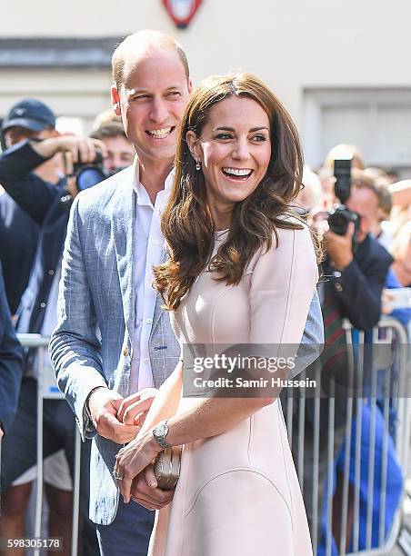 Catherine, Duchess of Cambridge and Prince William, Duke of Cambridge visit Truro Cathedral during a visit to Cornwall on September 1, 2016 in Truro,...