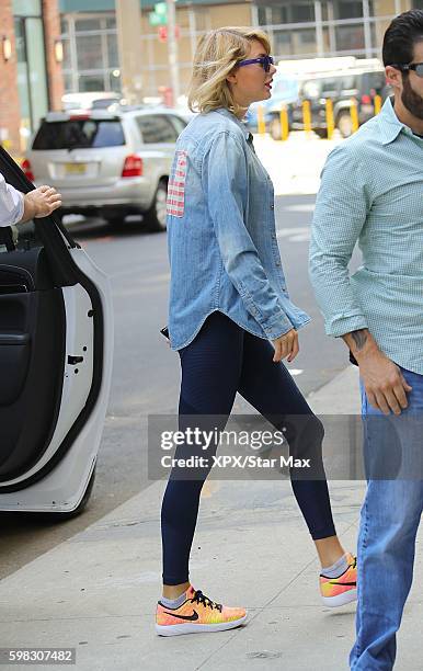 Singer Taylor Swift is seen on August 31, 2016 in New York City.