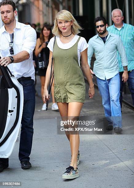 Singer Taylor Swift is seen on August 31, 2016 in New York City.