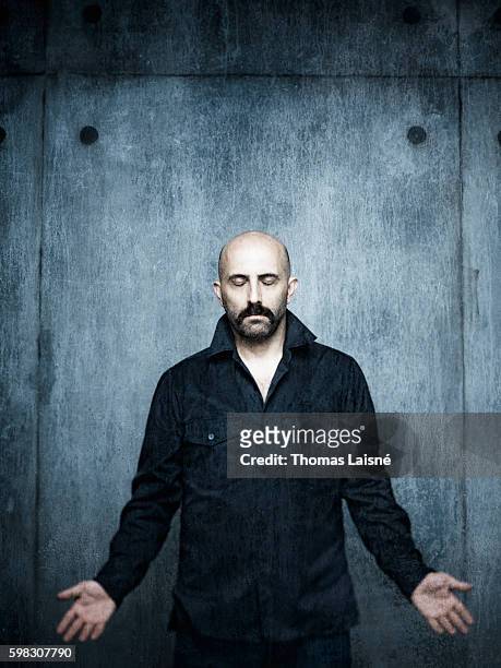 Director Gaspar Noe is photographed for Self Assignment on April 12, 2010 in Paris, France.