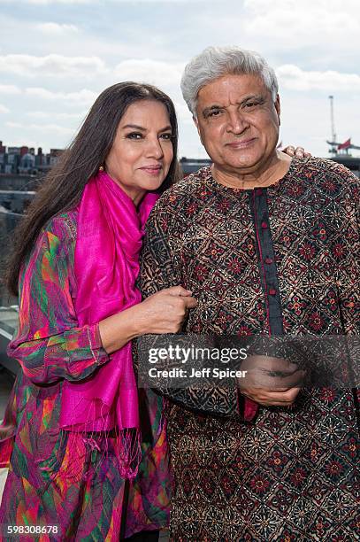 Shabana Azmi and Javed Akhtar prepare to trace the life and poetry of renowned Urdu poet Kaifi Azmi in Kaifi Aur Main at The Courthouse Hotel on...