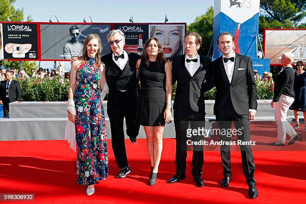 Donata Wenders, director Wim Wenders, actors Sophie Semin, Reda Kateb and Jens Harze attend the premiere of 'Les Beaux Jours D'Aranjuez' during the...