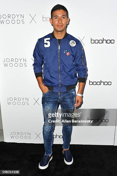 Saul Carrasco attends Boohoo X Jordyn Woods Fashion Event at NeueHouse Hollywood on August 31, 2016 in Los Angeles, California.