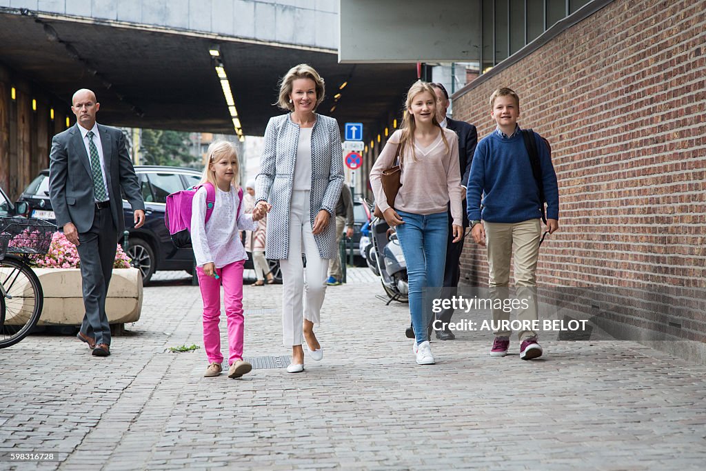 BELGIUM-ROYALS-EDUCATION-SCHOOL