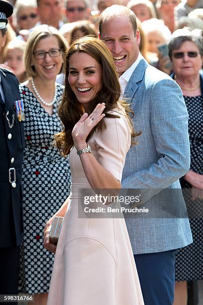 Catherine, Duchess of Cambridge and Prince William, Duke of Cambridge arrive at Truro Cathedral during a royal visit to Cornwall on September 1, 2016...