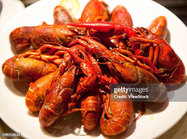 zhejiang province ningbo snack crayfish - china lobster stock pictures, royalty-free photos & images