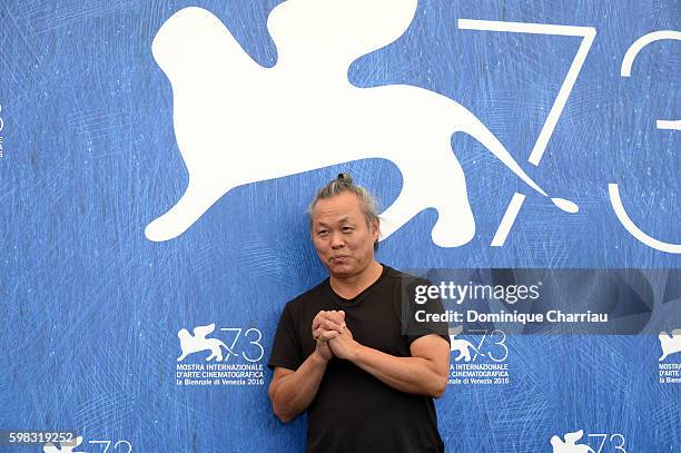 Director Kim Ki-duk attends a photocall for 'Geumul - The Net' during the 73rd Venice Film Festival at on September 1, 2016 in Venice, Italy.