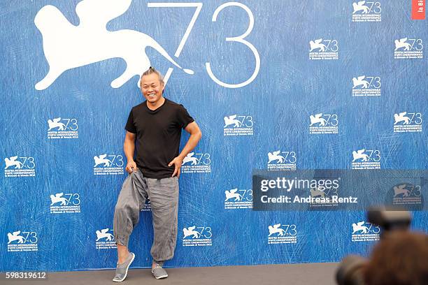 Director Kim Ki-duk attends a photocall for 'Geumul - The Net' during the 73rd Venice Film Festival at on September 1, 2016 in Venice, Italy.