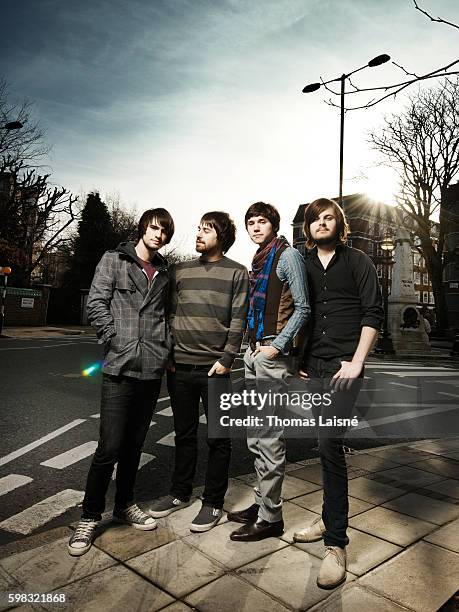 Members of music band Panic! At The Disco are photographed for Self Assignment on February 10, 2008 in Paris, France.