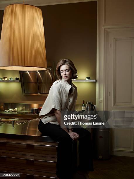 Presenter Julie Andrieu is photographed for Self Assignment on January 28, 2011 in Paris, France.