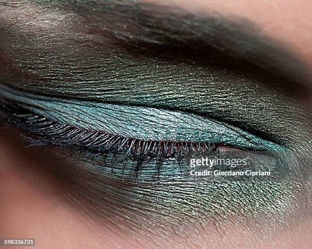 beauty - green eyeshadow stock pictures, royalty-free photos & images