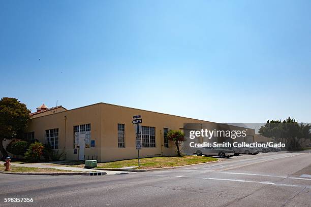 Conference center building within the secure area of the NASA Ames Research Center campus in the Silicon Valley town of Mountain View, California,...