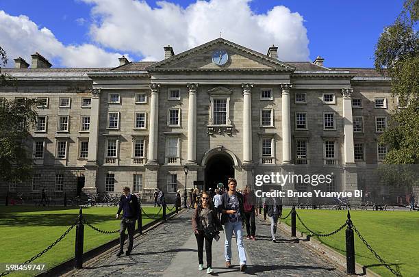 regent house of trinity college - trinity college dublin stock pictures, royalty-free photos & images
