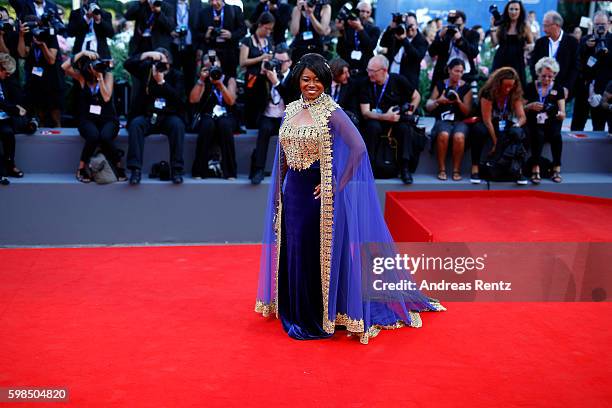 Taylor Re Lynn attends the premiere of 'The Light Between Oceans' during the 73rd Venice Film Festival at Sala Grande on September 2, 2016 in Venice,...