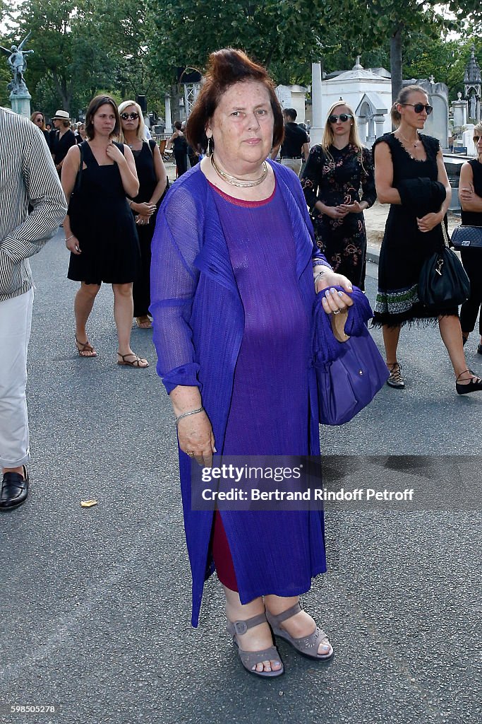 Designer Sonia Rykiel's Funerals at Cimetiere du Montparnasse in Paris