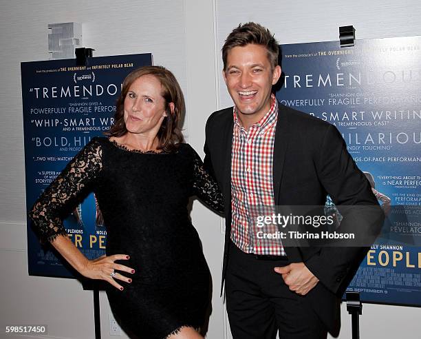 Molly Shannon and Chris Kelly attend the Premiere of Vertical Entertainment's 'Other People' at The London West Hollywood on August 31, 2016 in West...