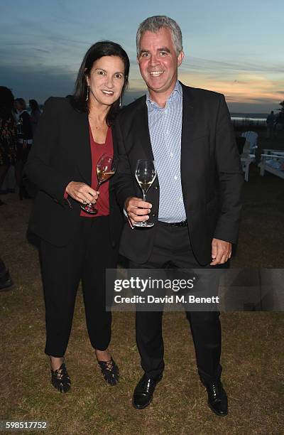 Of Krug Maggie Henriquez and House Director of Krug Olivier Krug attend Krug Island, a food and music experience hosted by Krug champagne on...