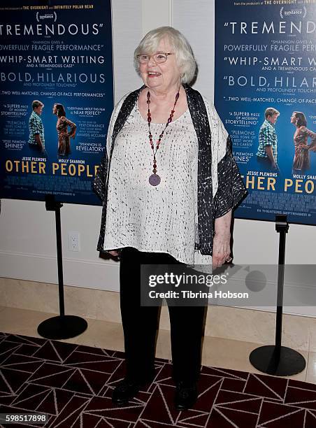 June Squibb attends the Premiere of Vertical Entertainment's 'Other People' at The London West Hollywood on August 31, 2016 in West Hollywood,...