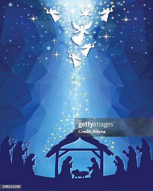 nativity - white jesus stock illustrations