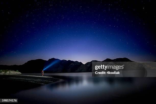 night sky - searchlight nevada stock-fotos und bilder