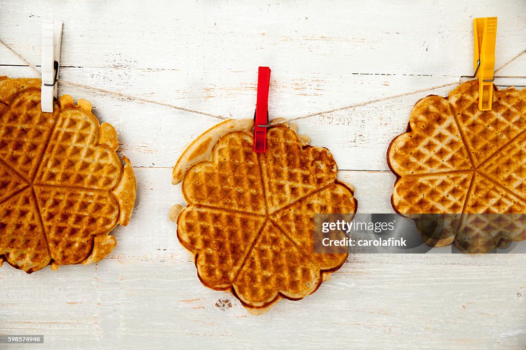 Hanging waffles