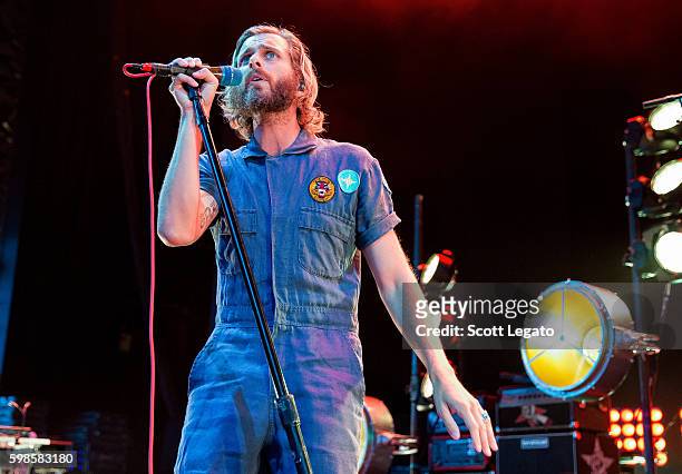 Aaron Bruno of AWOLNATION performs in support of the Nobody For President Tour 2016 at DTE Energy Music Theater on September 1, 2016 in Clarkston,...