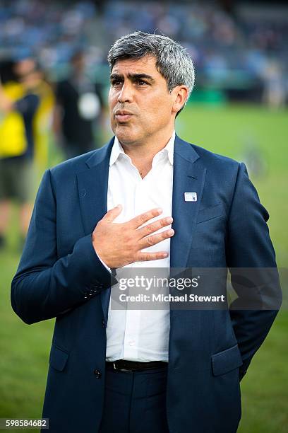 New York City FC Sporting Director Claudio Reyna before the match vs D.C. United at Yankee Stadium on September 1, 2016 in New York City. New York...