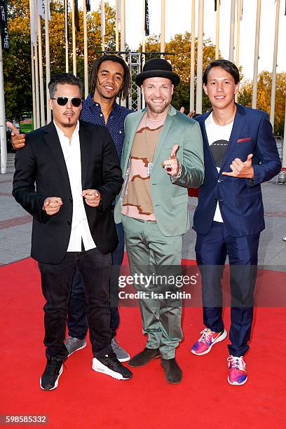 Music band Culcha Candela attend the IFA 2016 opening gala on September 1, 2016 in Berlin, Germany.