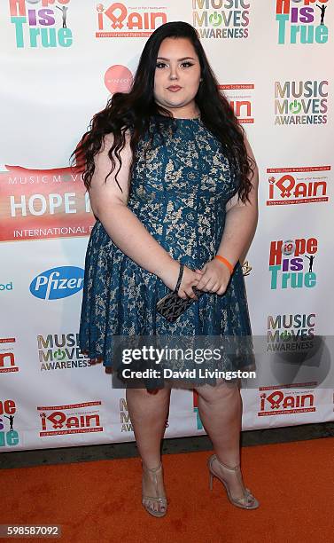 Social media personality Morgan Hanberry attends the iPain Music Moves Awareness event at The Charleston Haus on September 1, 2016 in Los Angeles,...