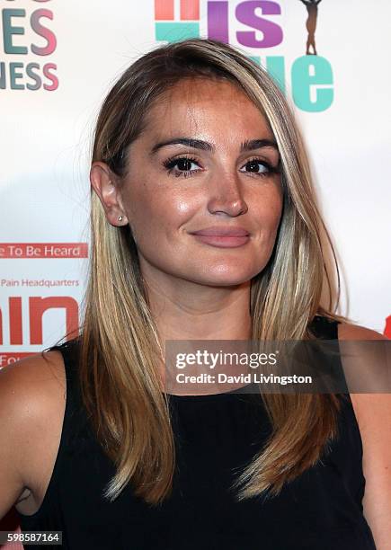 Personality Rachael O'Brien attends the iPain Music Moves Awareness event at The Charleston Haus on September 1, 2016 in Los Angeles, California.