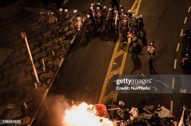 Another protest in São Paulo on 1st September 2016 against the impeachment of Dilma Rousseff and the presidency of Michel Temer. Brazil's senate...