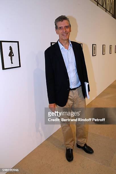 Henri Loyrette attends the "Claude Parent : Dessiner La Mode" : Exhibition at Galerie Azzedine Alaia on September 1, 2016 in Paris, France.