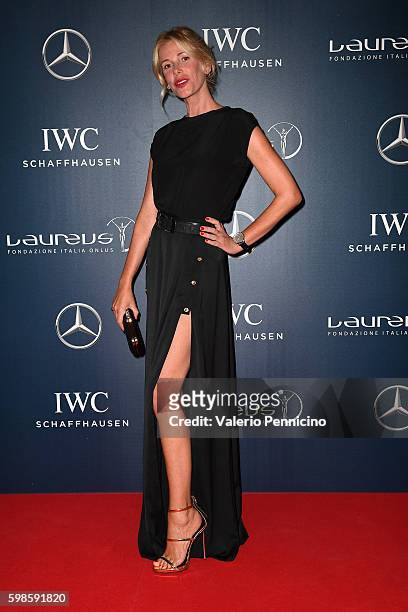 Alessia Marcuzzi attends during the Laureus F1 Charity Night at the Mercedes-Benz Spa on September 1, 2016 in Milan, Italy.