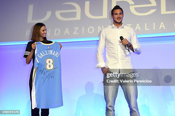 Danilo Gallinari attends the Laureus F1 Charity Night at the Mercedes-Benz Spa on September 1, 2016 in Milan, Italy.