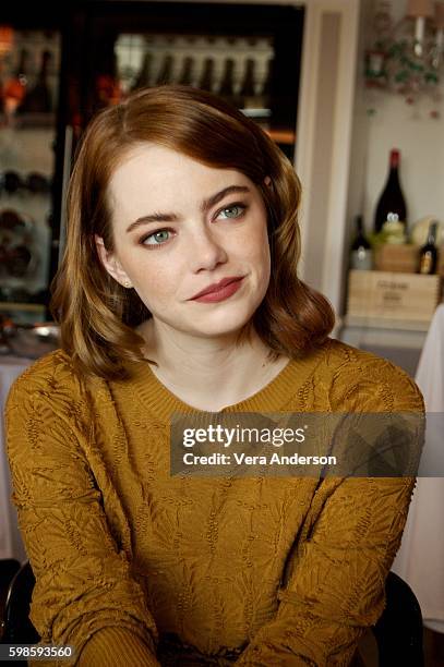 Emma Stone at the "La La Land" Press Conference at the Danieli Hotel on September 1, 2016 in Venice, Italy.