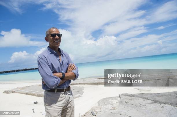 President Barack Obama tours Midway Atoll in the Papahanaumokuakea Marine National Monument in the Pacific Ocean, September 1, 2016.
