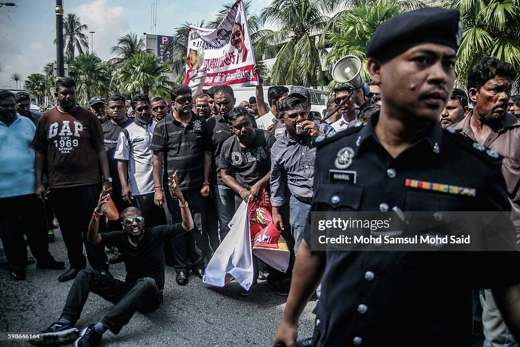 Protest Against Former Sri Lanka President Visiting Malaysia