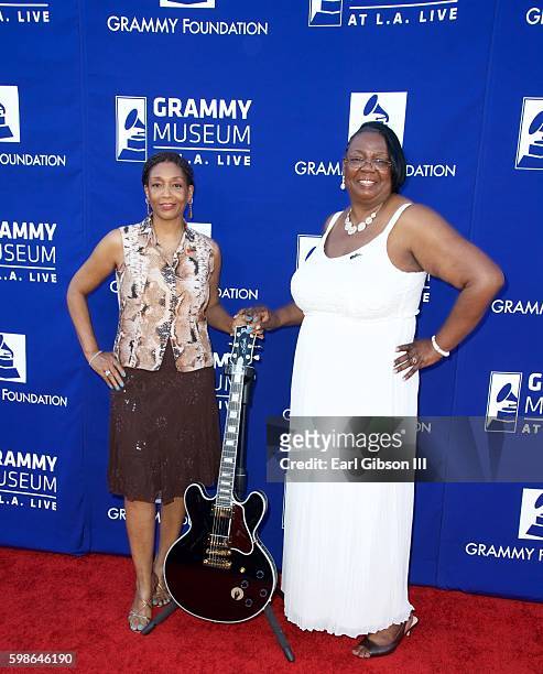 Rita King and Patty King attend the GRAMMY Foundation's "Icon: The Life And Legacy Of B.B. KIng at Wallis Annenberg Center for the Performing Arts on...