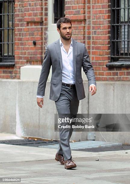 Actor Josh Bowman on the set of 'Time After Time' on September 1, 2016 in New York City.