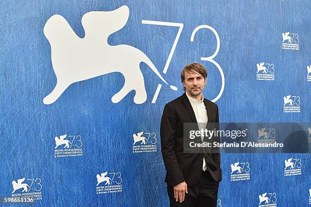 Jens Harzer attends a photocall for 'Les Beaux Jours D'Aranjuez' during the 73rd Venice Film Festival at Palazzo del Casino on September 1, 2016 in...