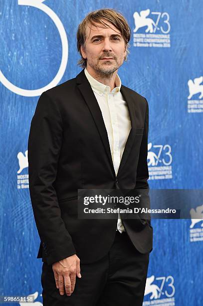 Jens Harzer attends a photocall for 'Les Beaux Jours D'Aranjuez' during the 73rd Venice Film Festival at Palazzo del Casino on September 1, 2016 in...