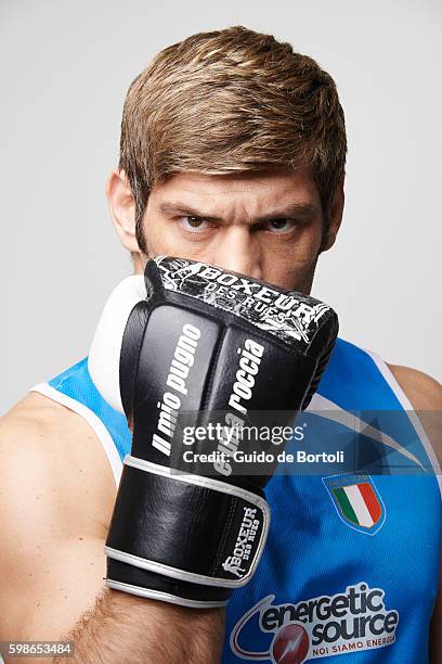 Boxer Clemente Russo is photographed for Self Assignment on February 21, 2016 in Milan, Italy.